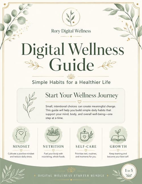 Digital Wellness Starter Bundle — sample planner page