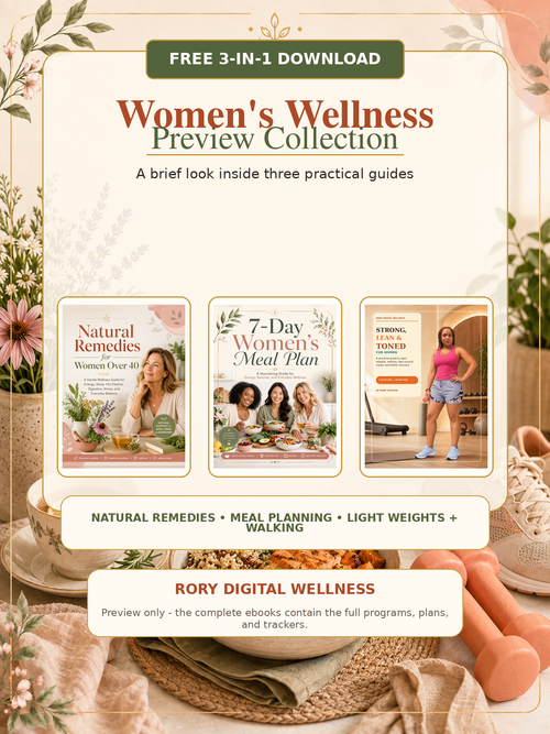 Free 3-in-1 Women's Wellness Preview cover from Rory Digital Wellness