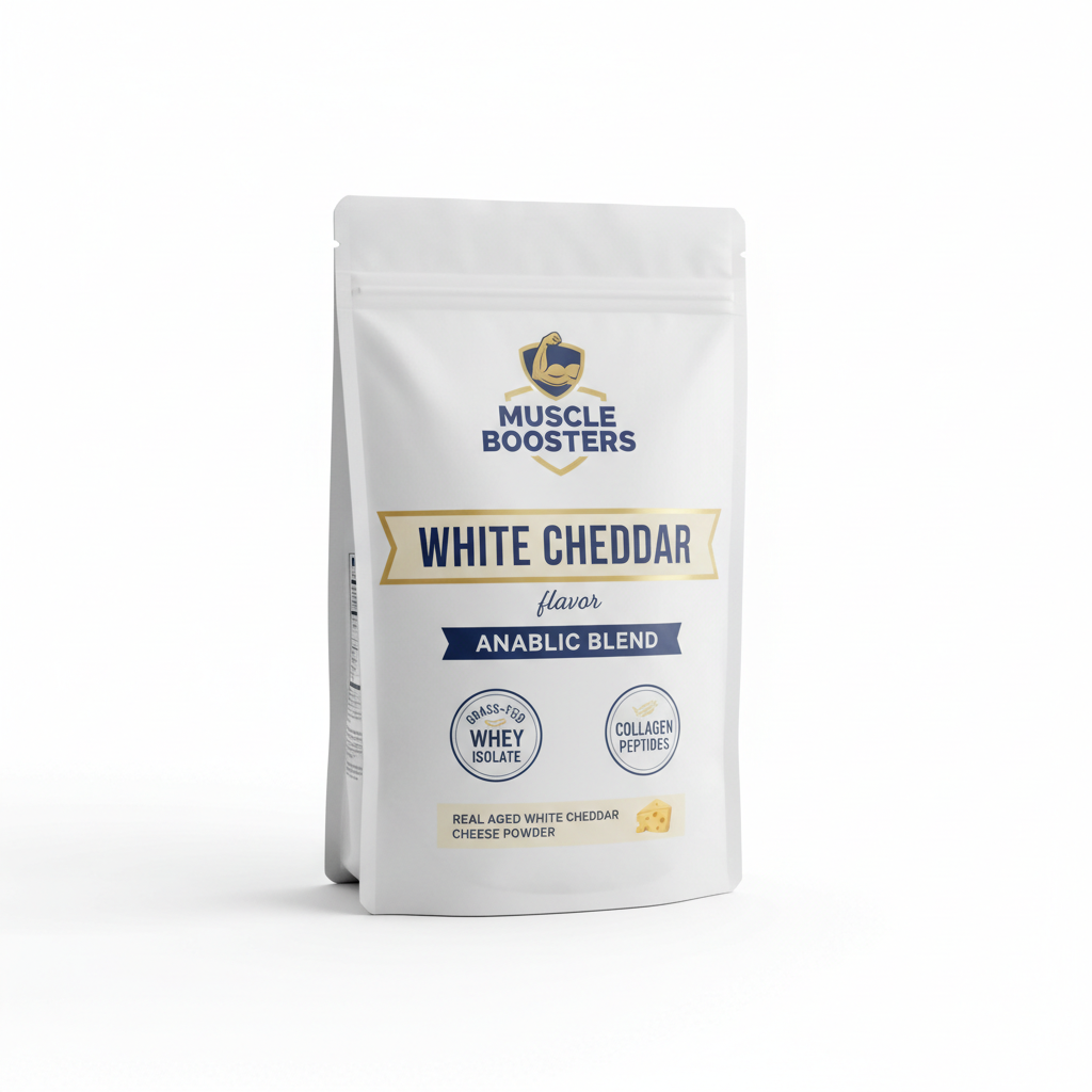 Muscle Boosters White Cheddar product shot