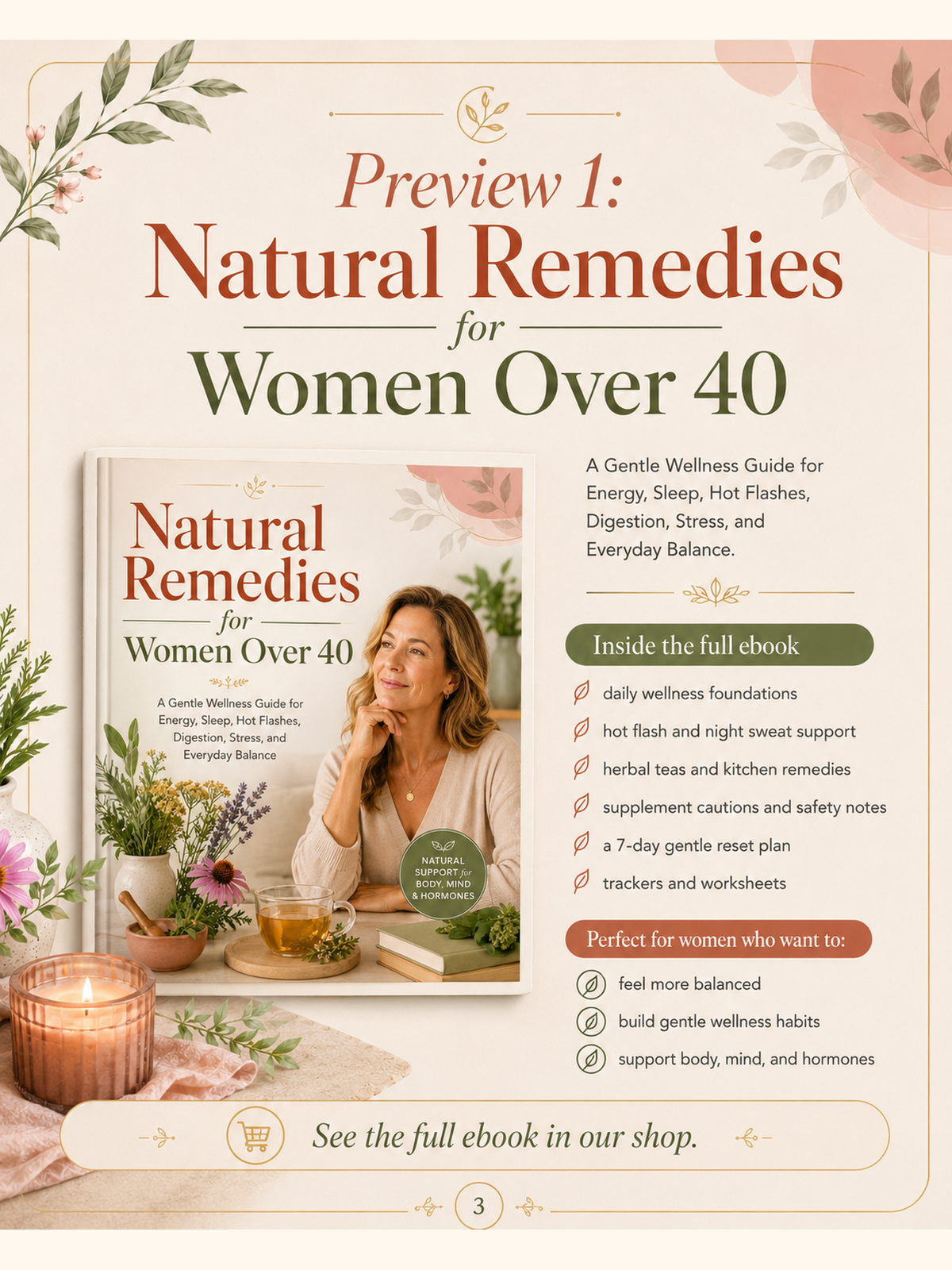 Natural Remedies for Women Over 40 sample page